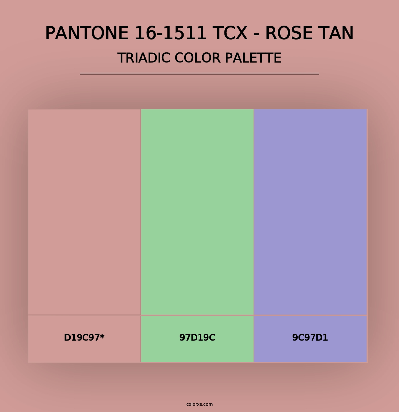 PANTONE 16-1511 TCX - Rose Tan - Triadic Color Palette