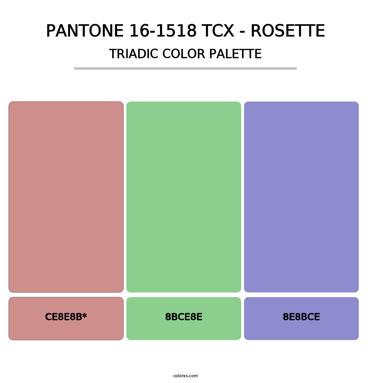 PANTONE 16-1518 TCX - Rosette - Triadic Color Palette