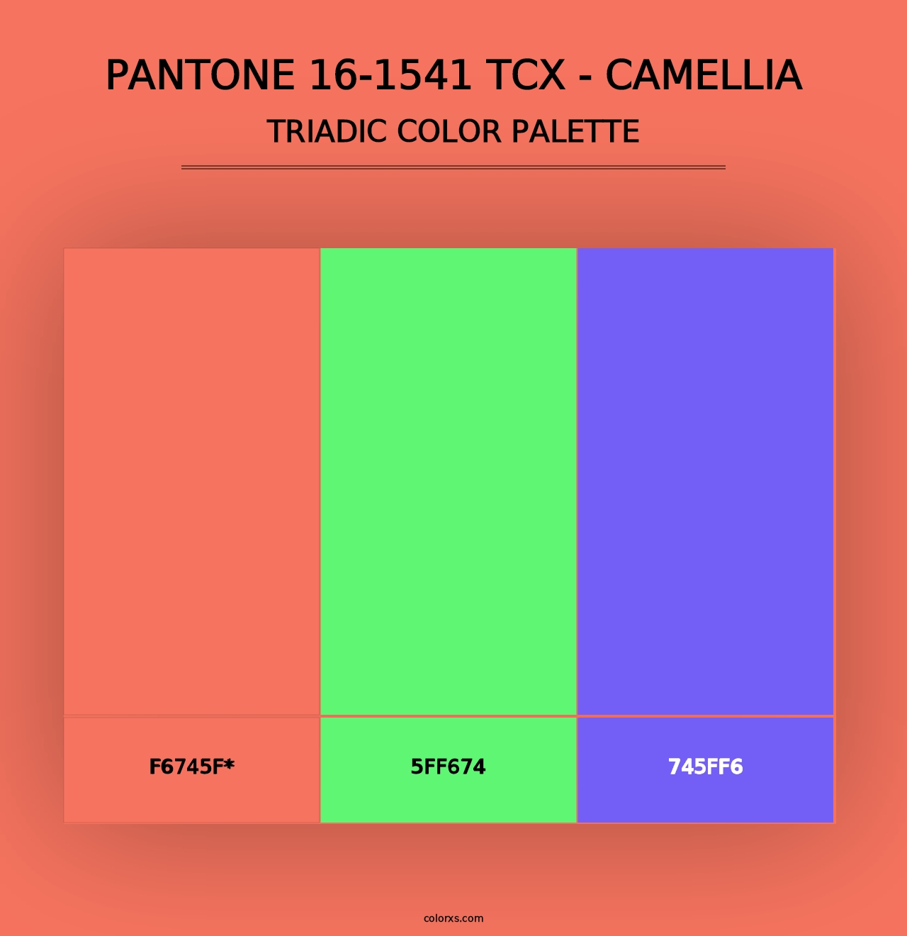 PANTONE 16-1541 TCX - Camellia - Triadic Color Palette