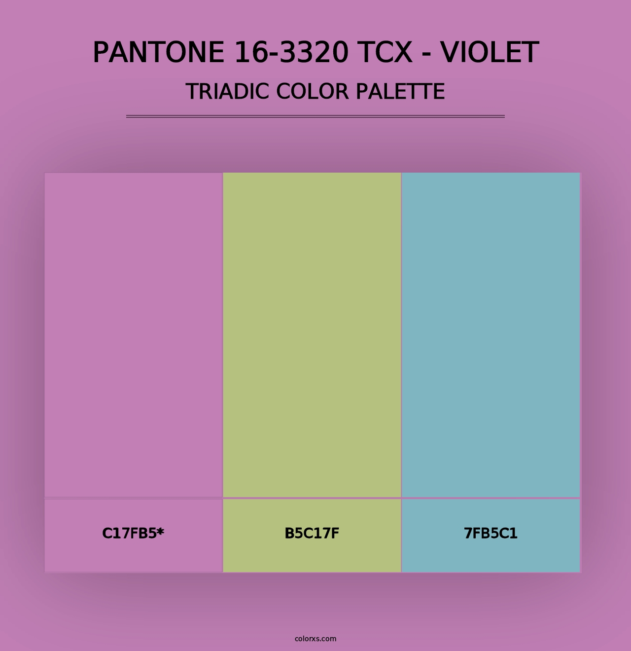 PANTONE 16-3320 TCX - Violet - Triadic Color Palette