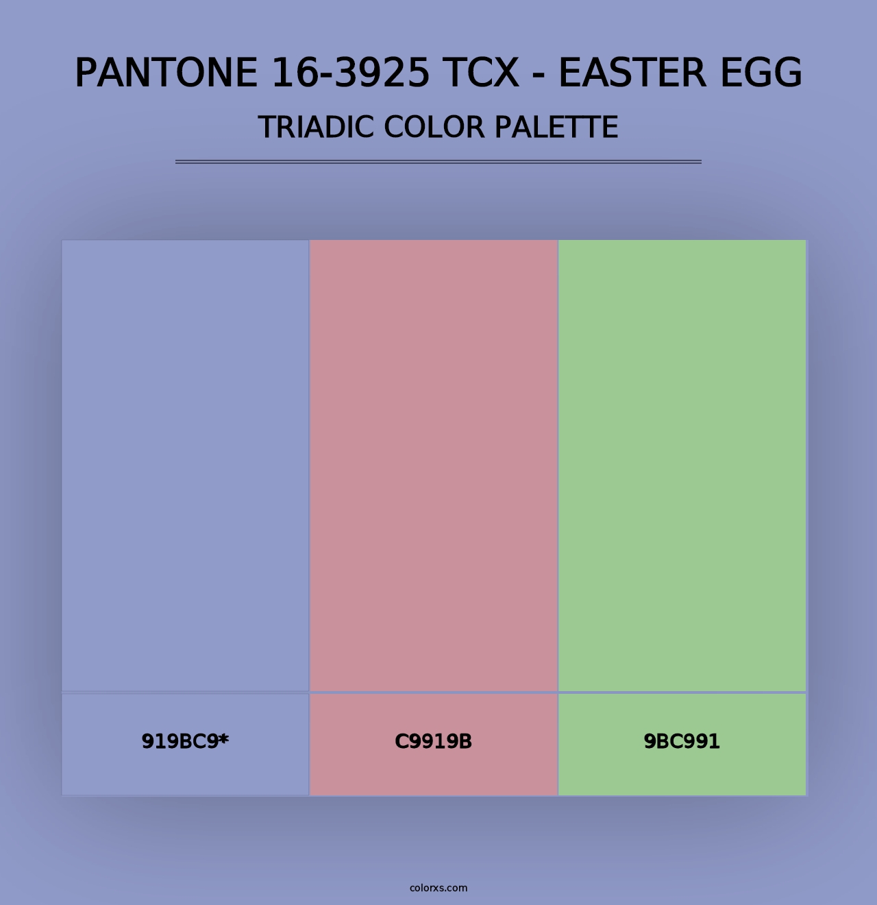 PANTONE 16-3925 TCX - Easter Egg - Triadic Color Palette