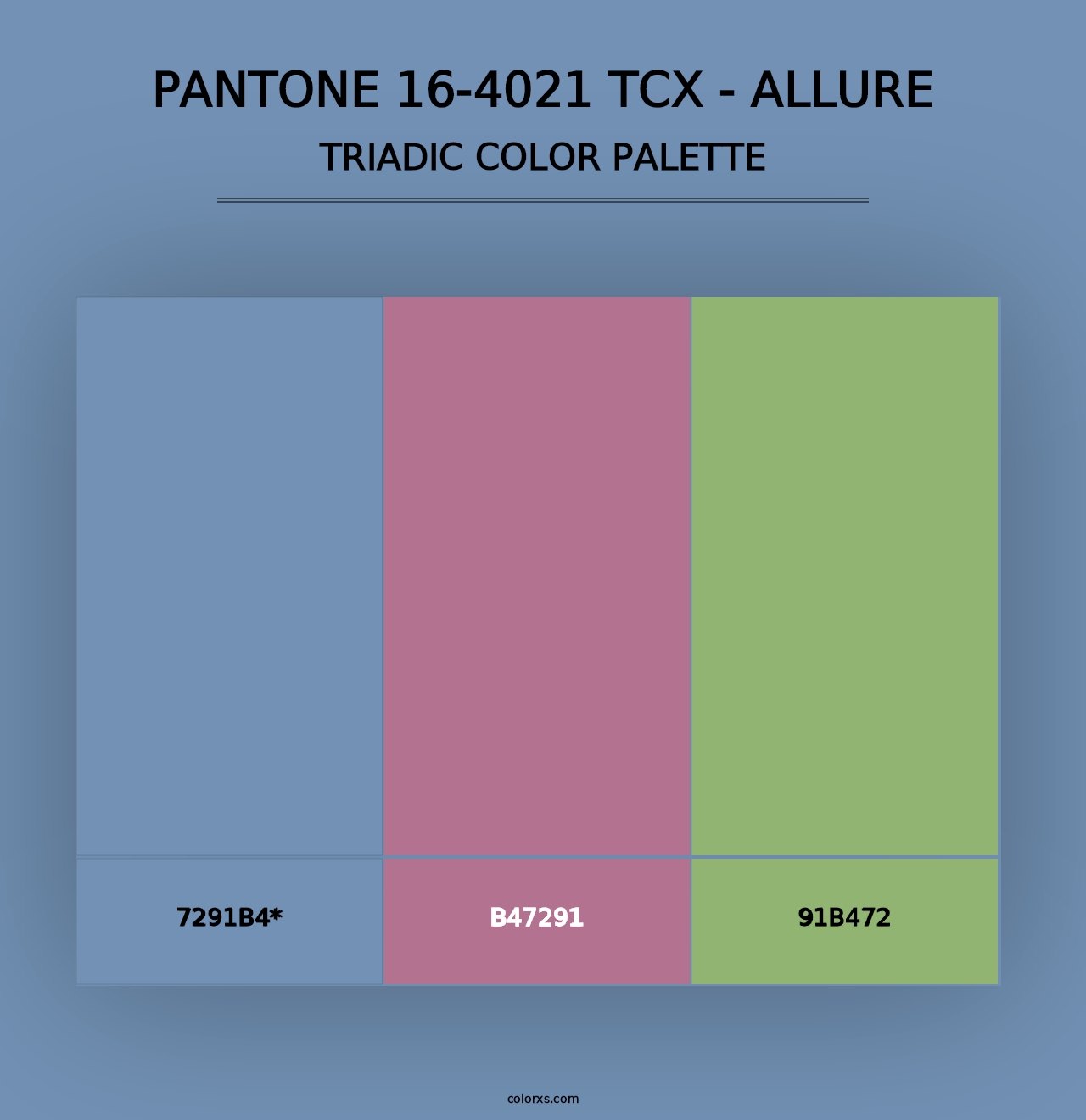 PANTONE 16-4021 TCX - Allure - Triadic Color Palette