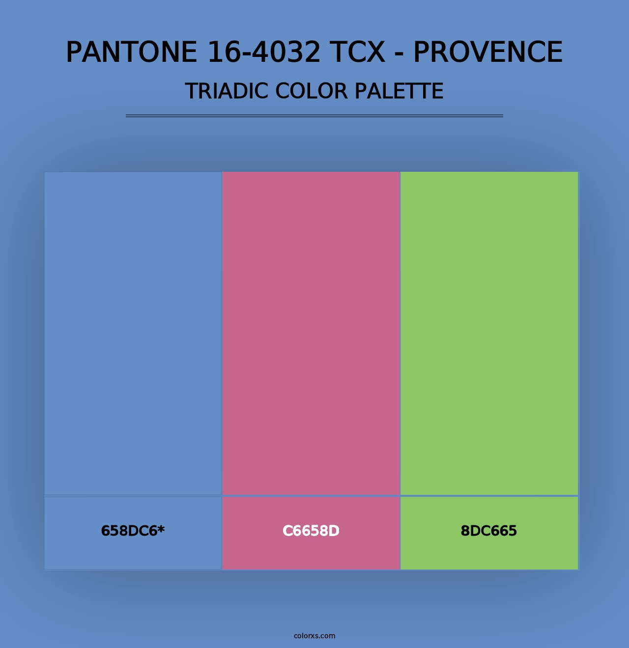 PANTONE 16-4032 TCX - Provence - Triadic Color Palette