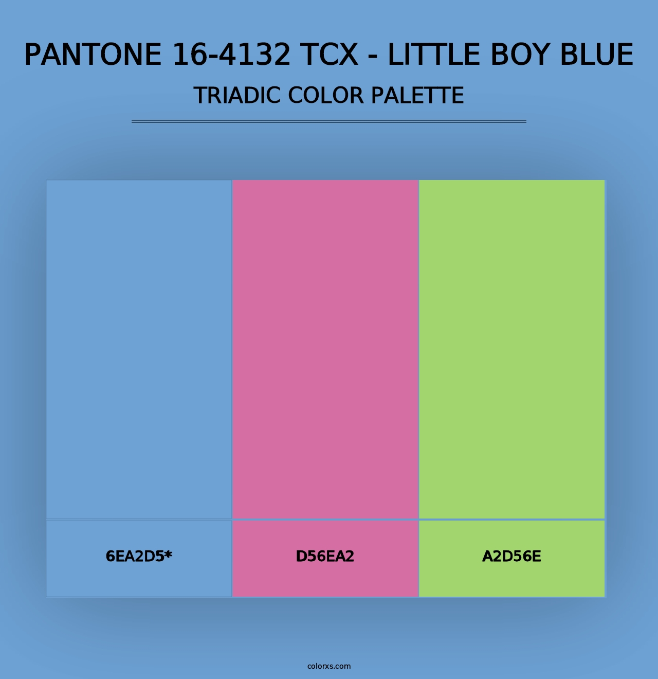 PANTONE 16-4132 TCX - Little Boy Blue - Triadic Color Palette