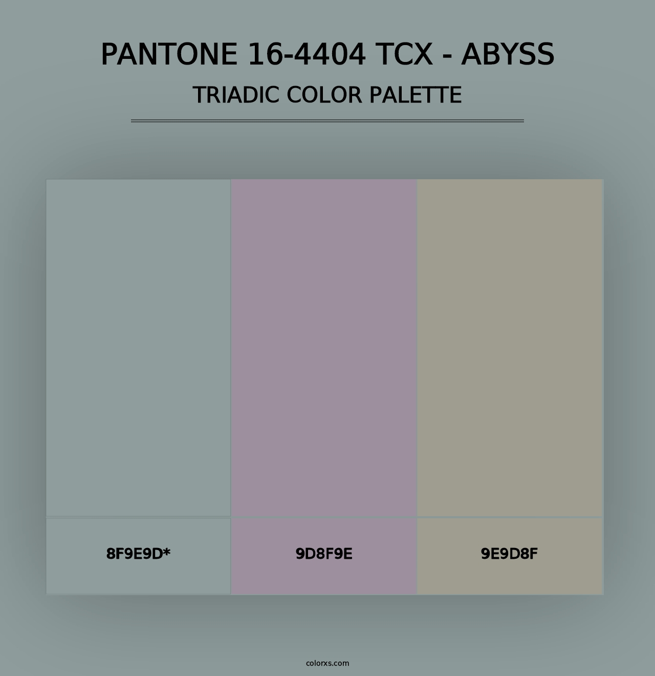 PANTONE 16-4404 TCX - Abyss - Triadic Color Palette