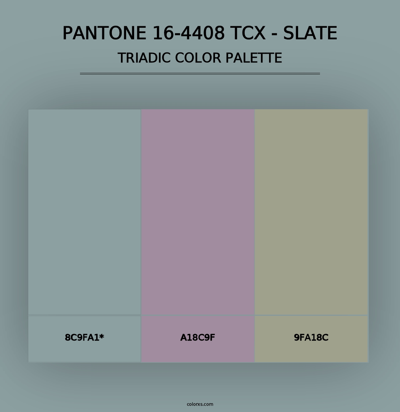 PANTONE 16-4408 TCX - Slate - Triadic Color Palette