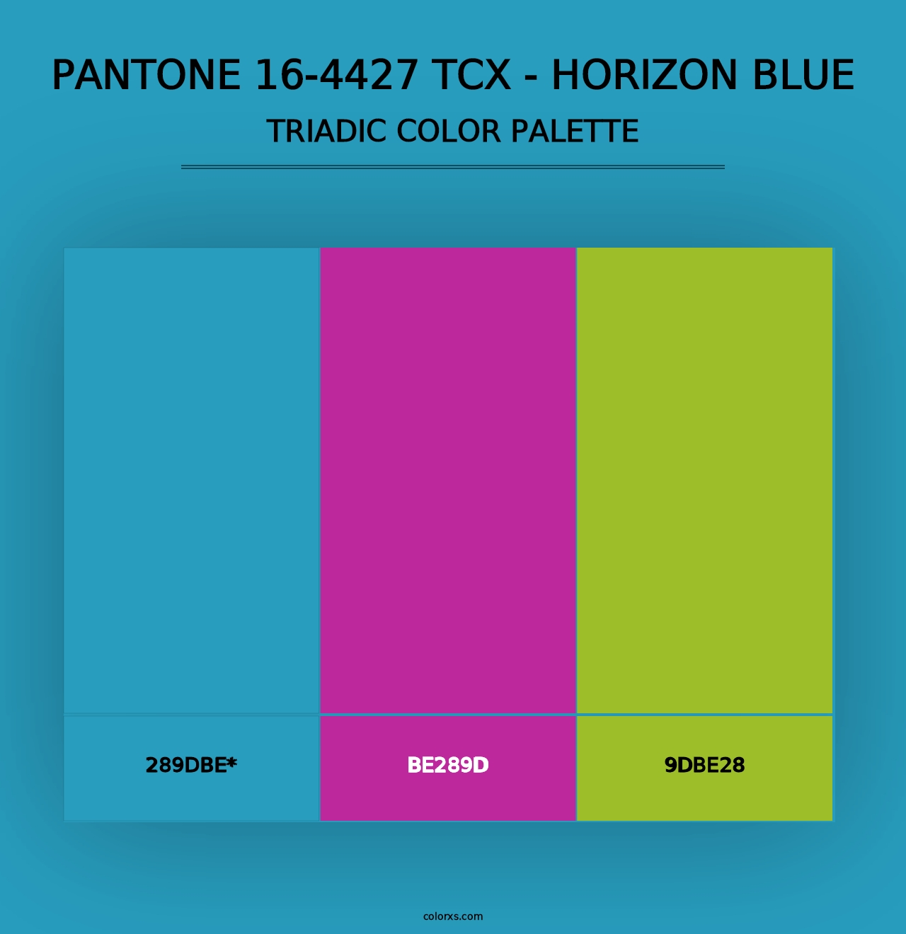 PANTONE 16-4427 TCX - Horizon Blue - Triadic Color Palette