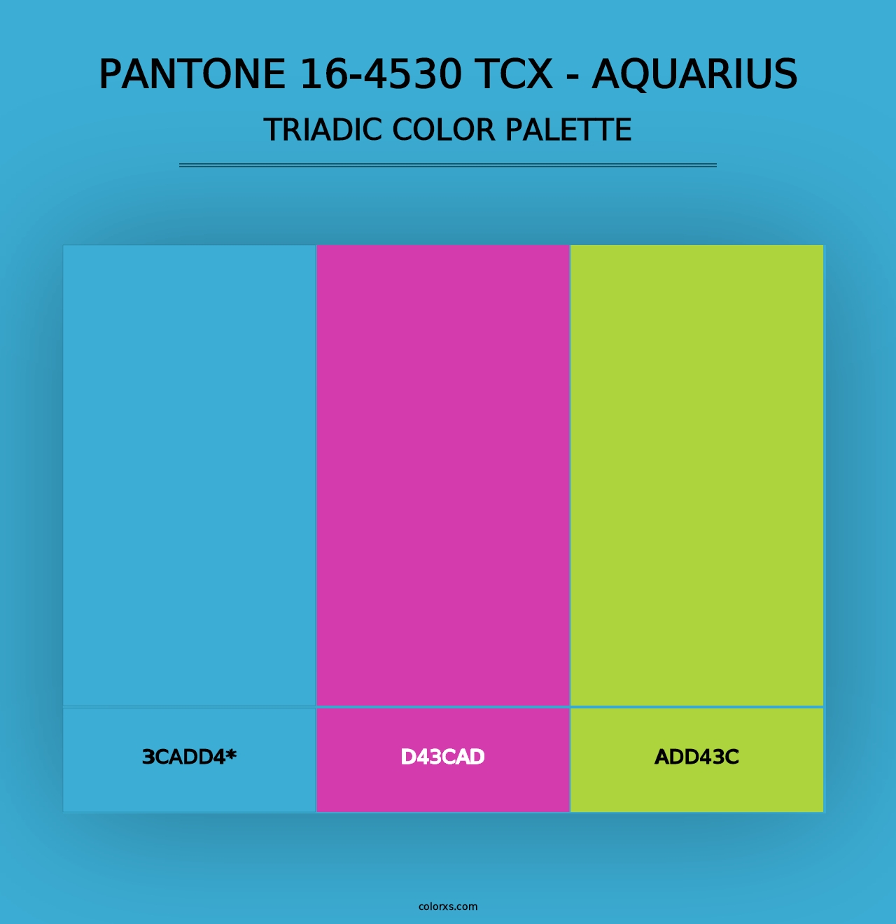 PANTONE 16-4530 TCX - Aquarius - Triadic Color Palette