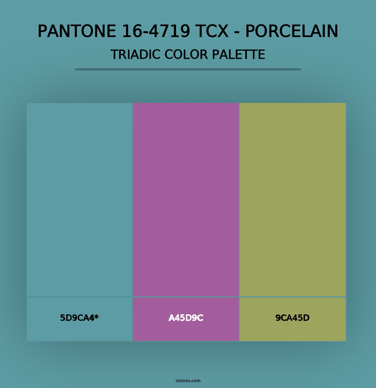 PANTONE 16-4719 TCX - Porcelain - Triadic Color Palette