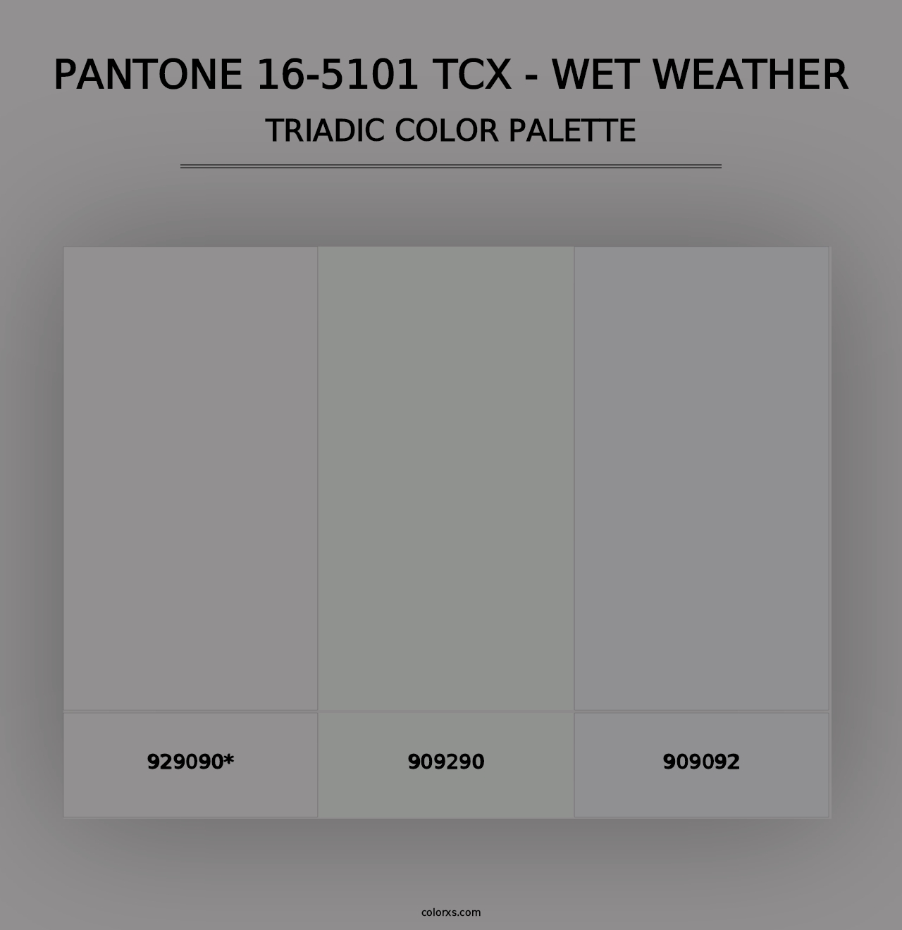 PANTONE 16-5101 TCX - Wet Weather - Triadic Color Palette