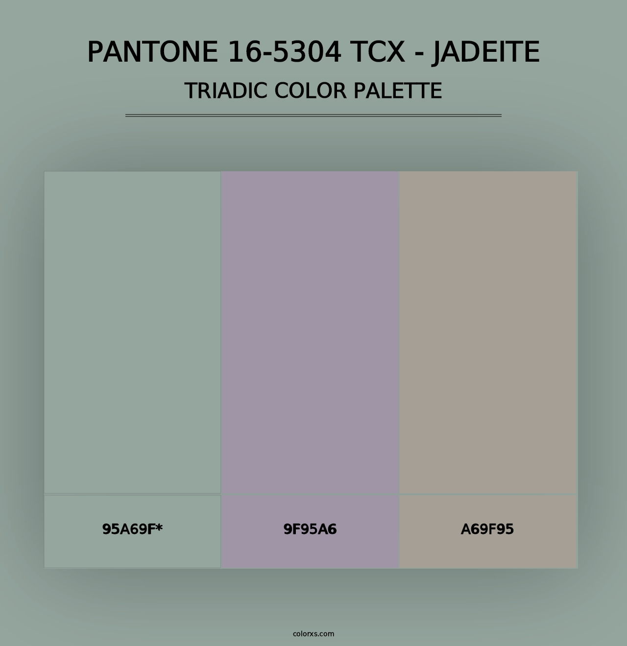 PANTONE 16-5304 TCX - Jadeite - Triadic Color Palette