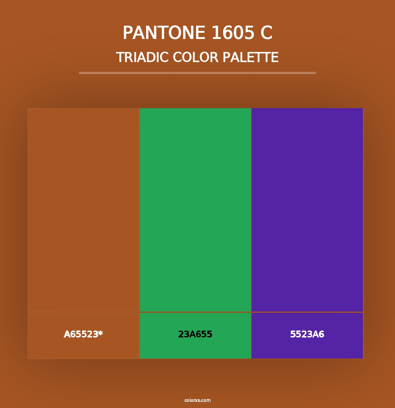 PANTONE 1605 C - Triadic Color Palette