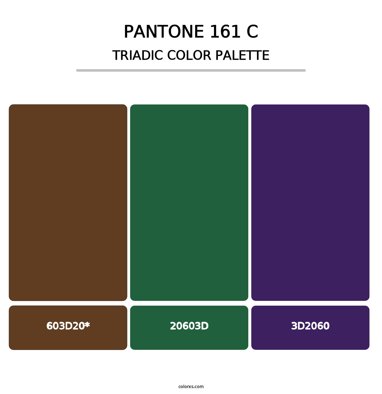 PANTONE 161 C - Triadic Color Palette