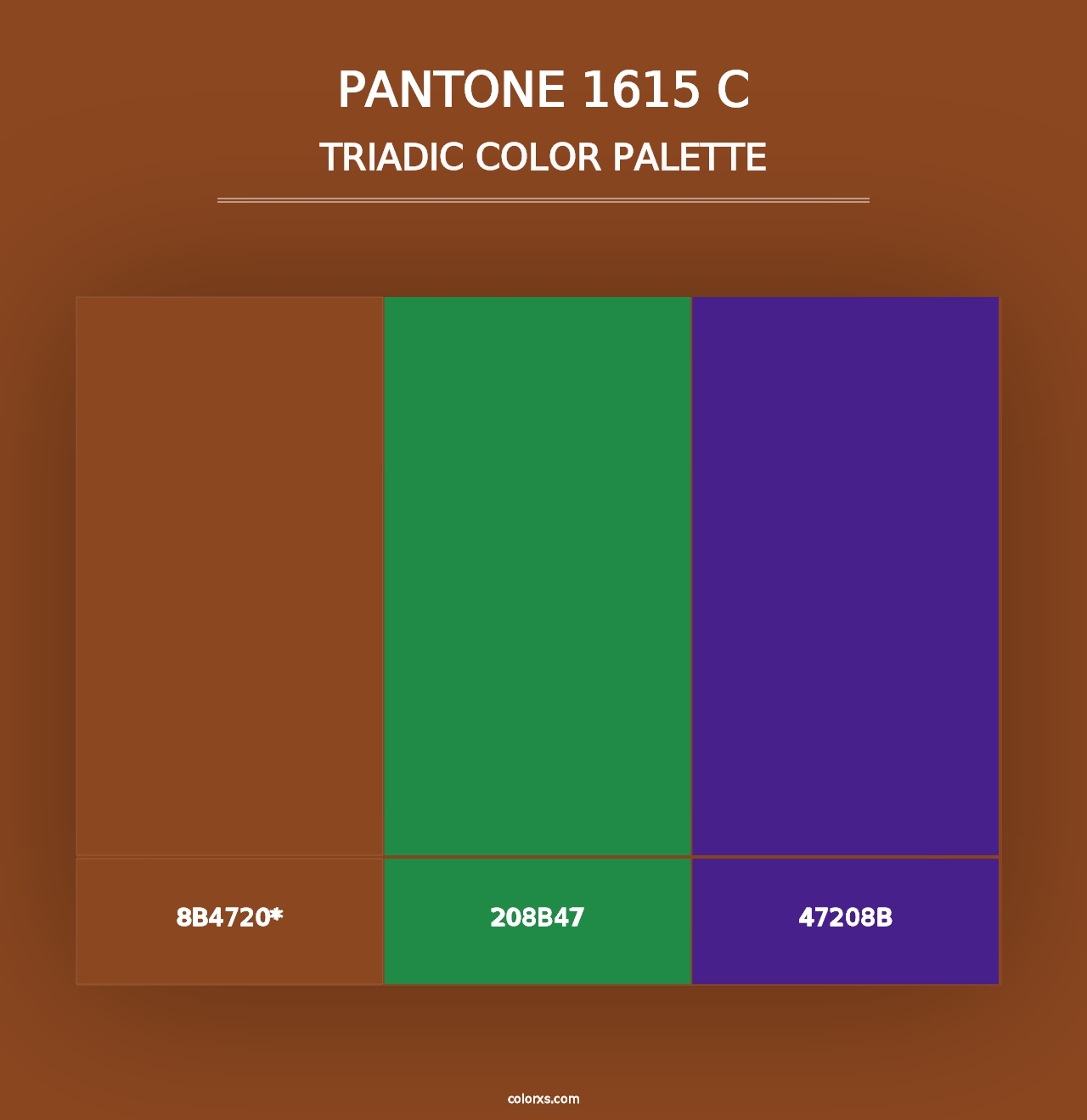 PANTONE 1615 C - Triadic Color Palette