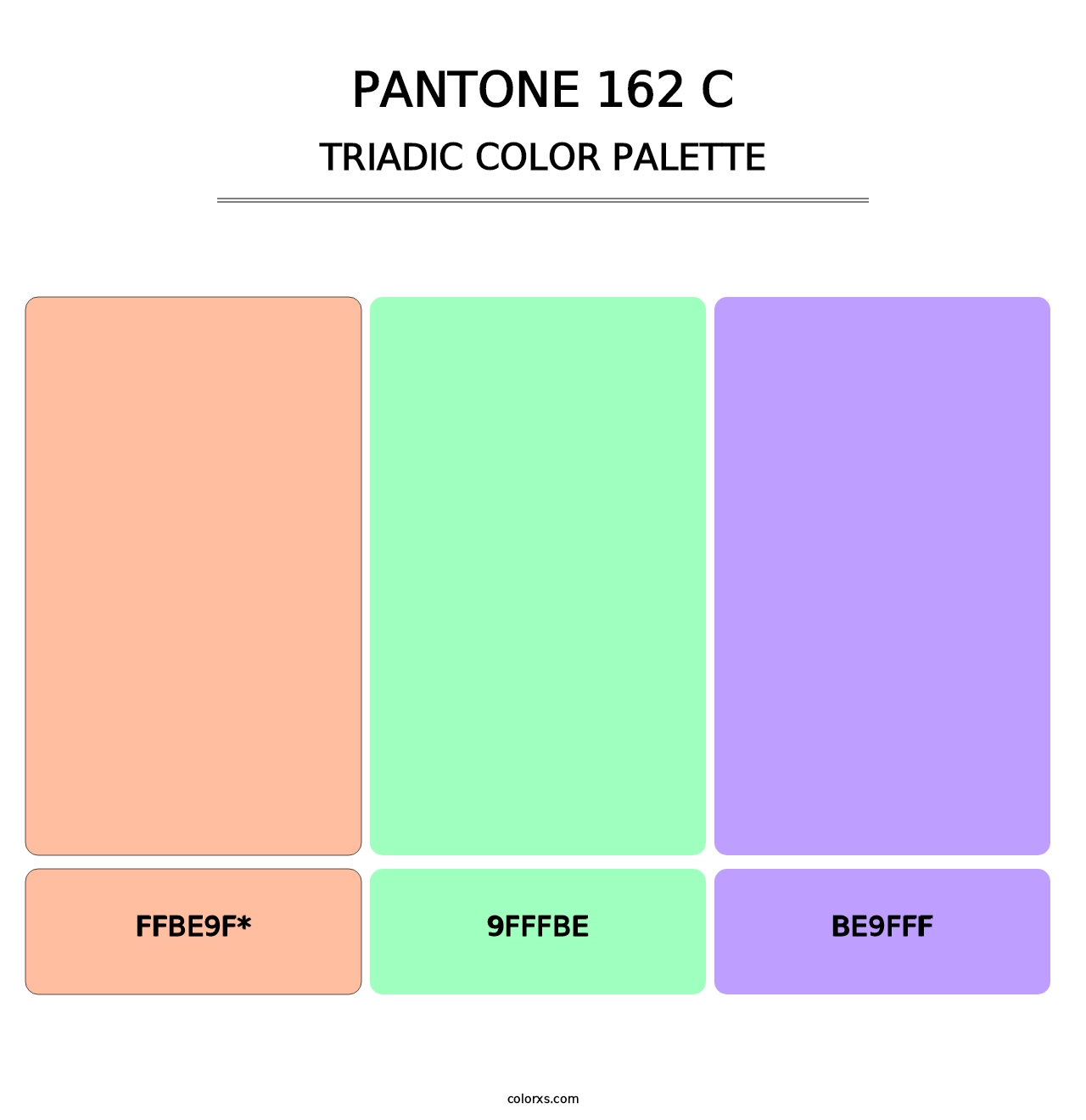 PANTONE 162 C - Triadic Color Palette