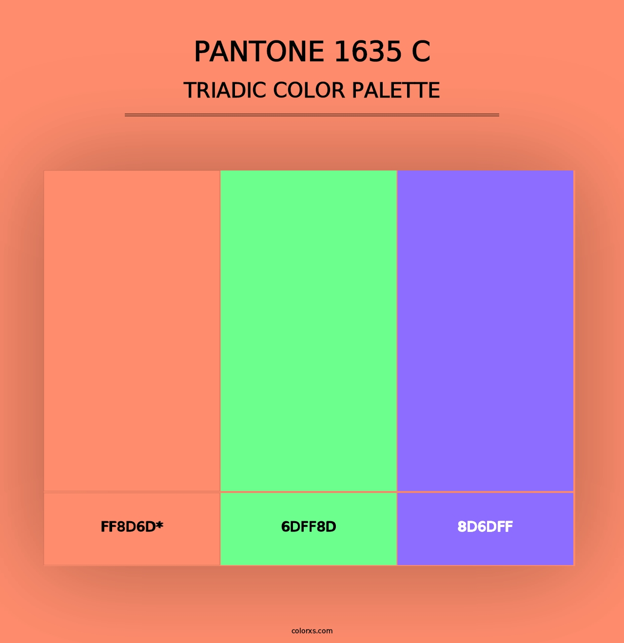 PANTONE 1635 C - Triadic Color Palette