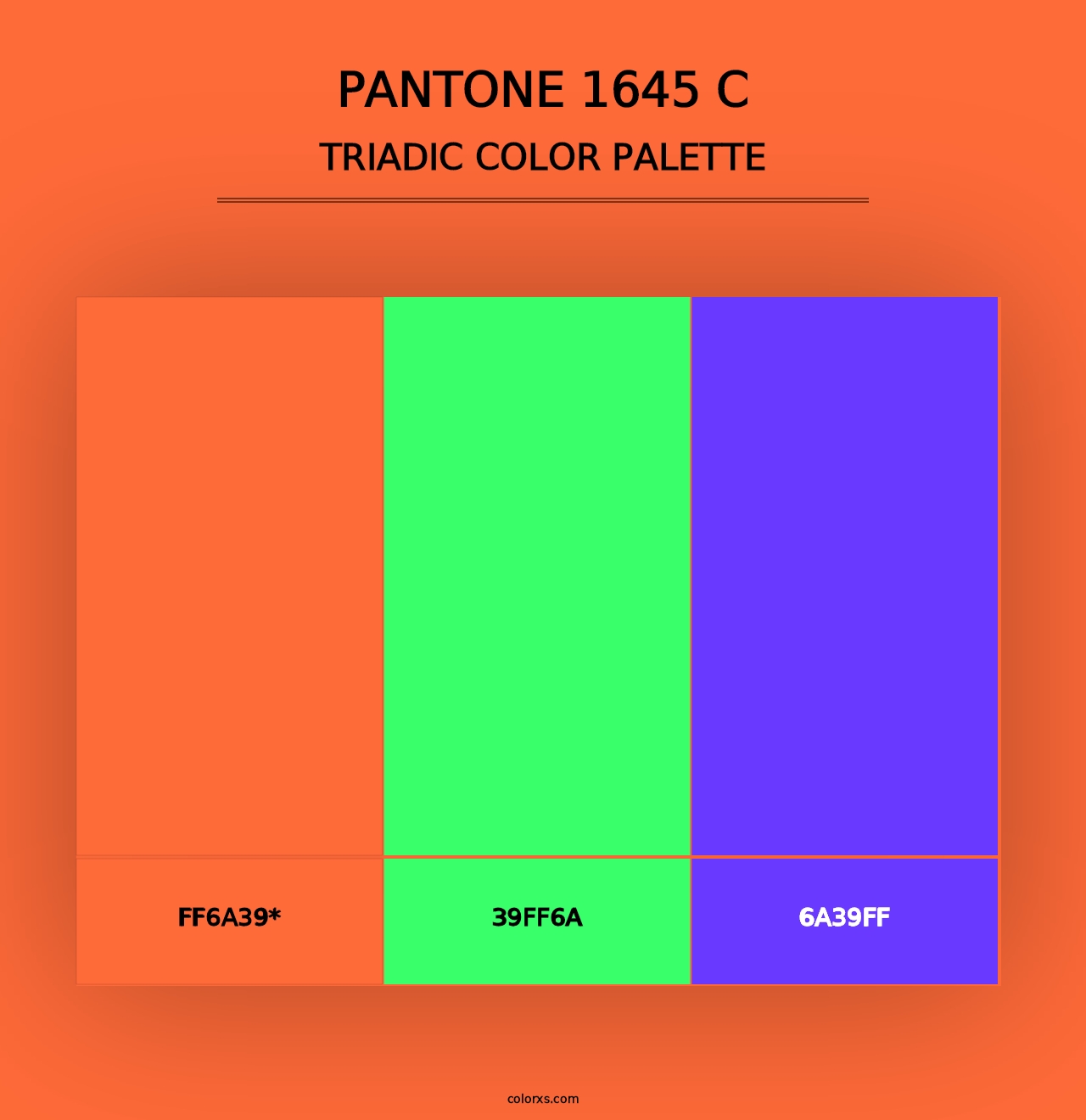 PANTONE 1645 C - Triadic Color Palette