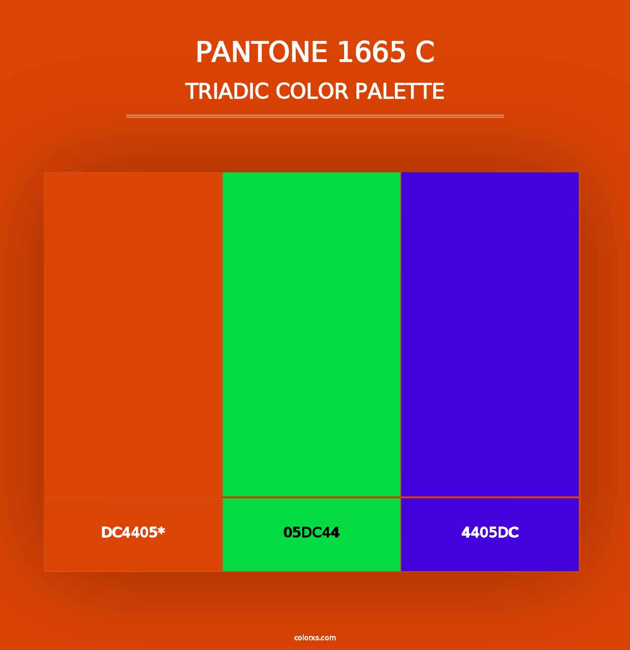 PANTONE 1665 C - Triadic Color Palette