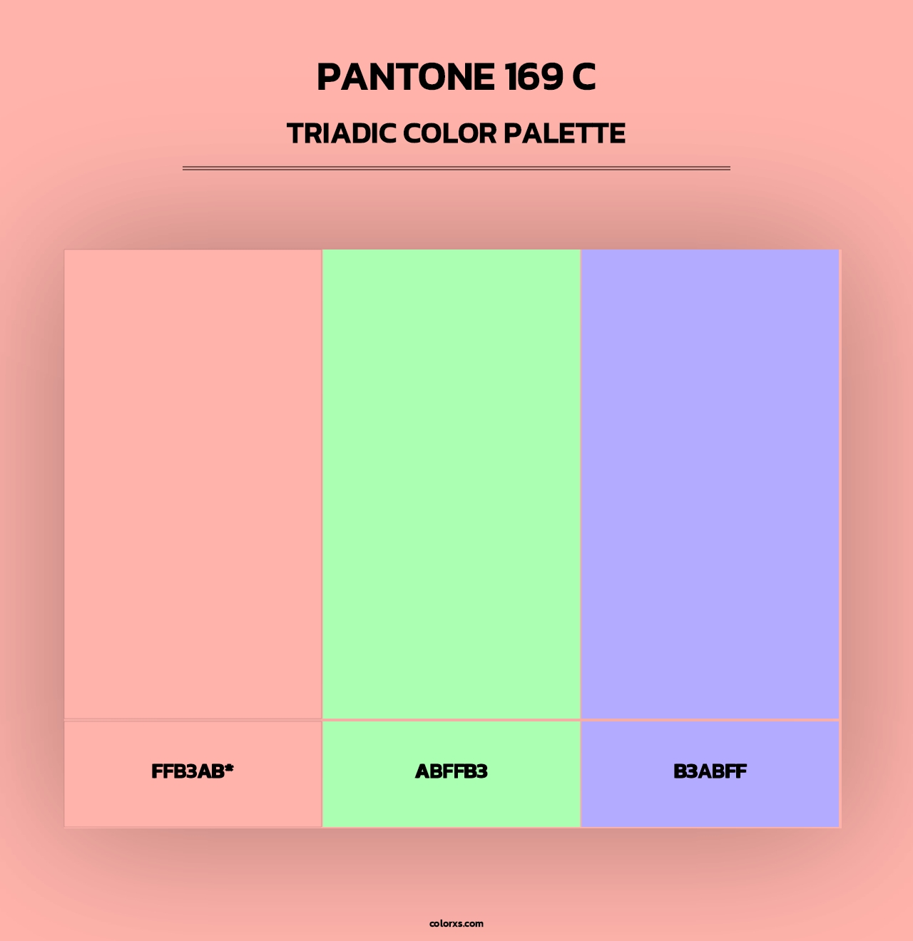 PANTONE 169 C - Triadic Color Palette