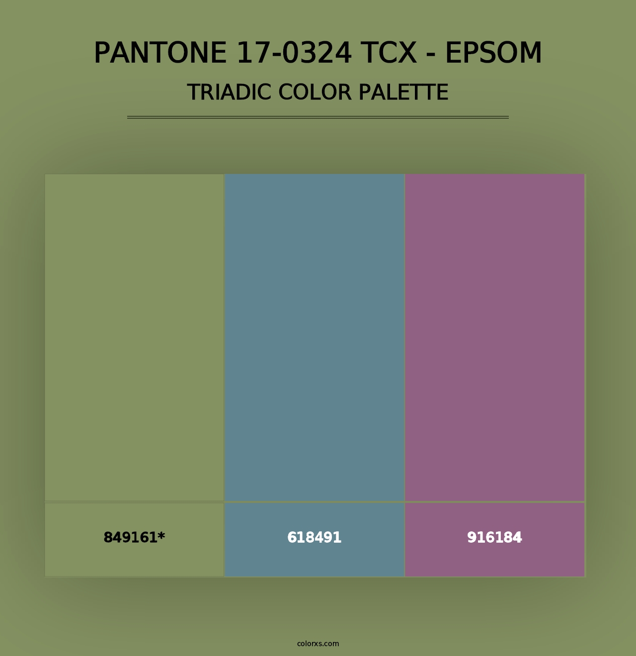 PANTONE 17-0324 TCX - Epsom - Triadic Color Palette