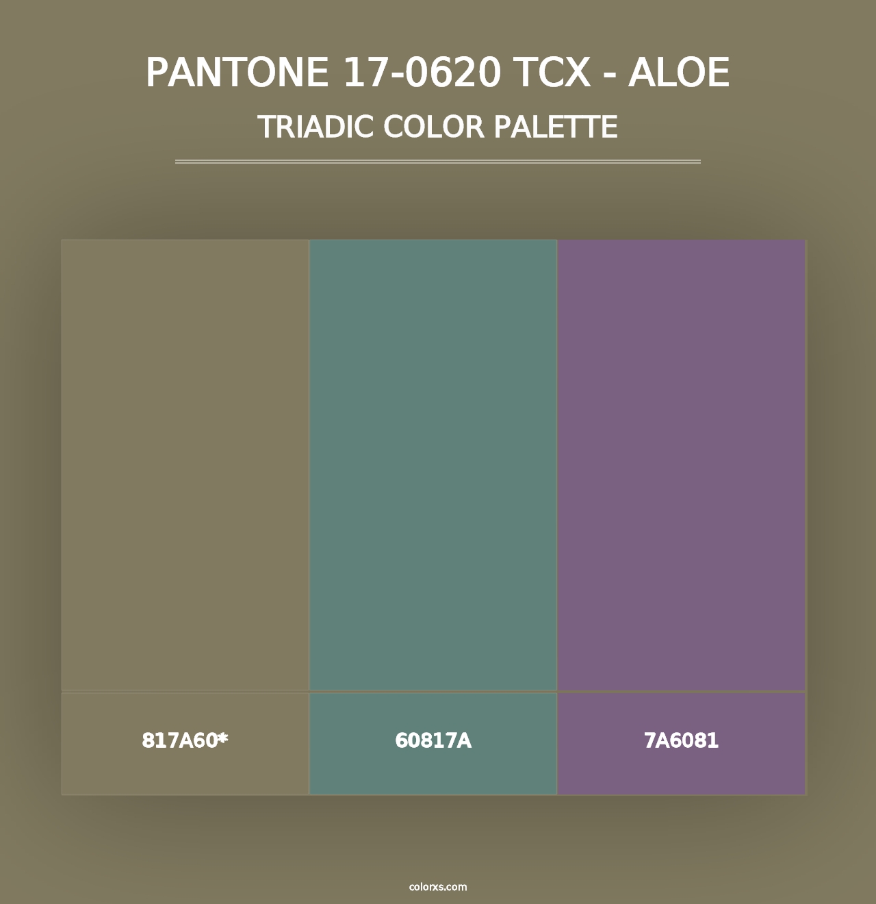 PANTONE 17-0620 TCX - Aloe - Triadic Color Palette