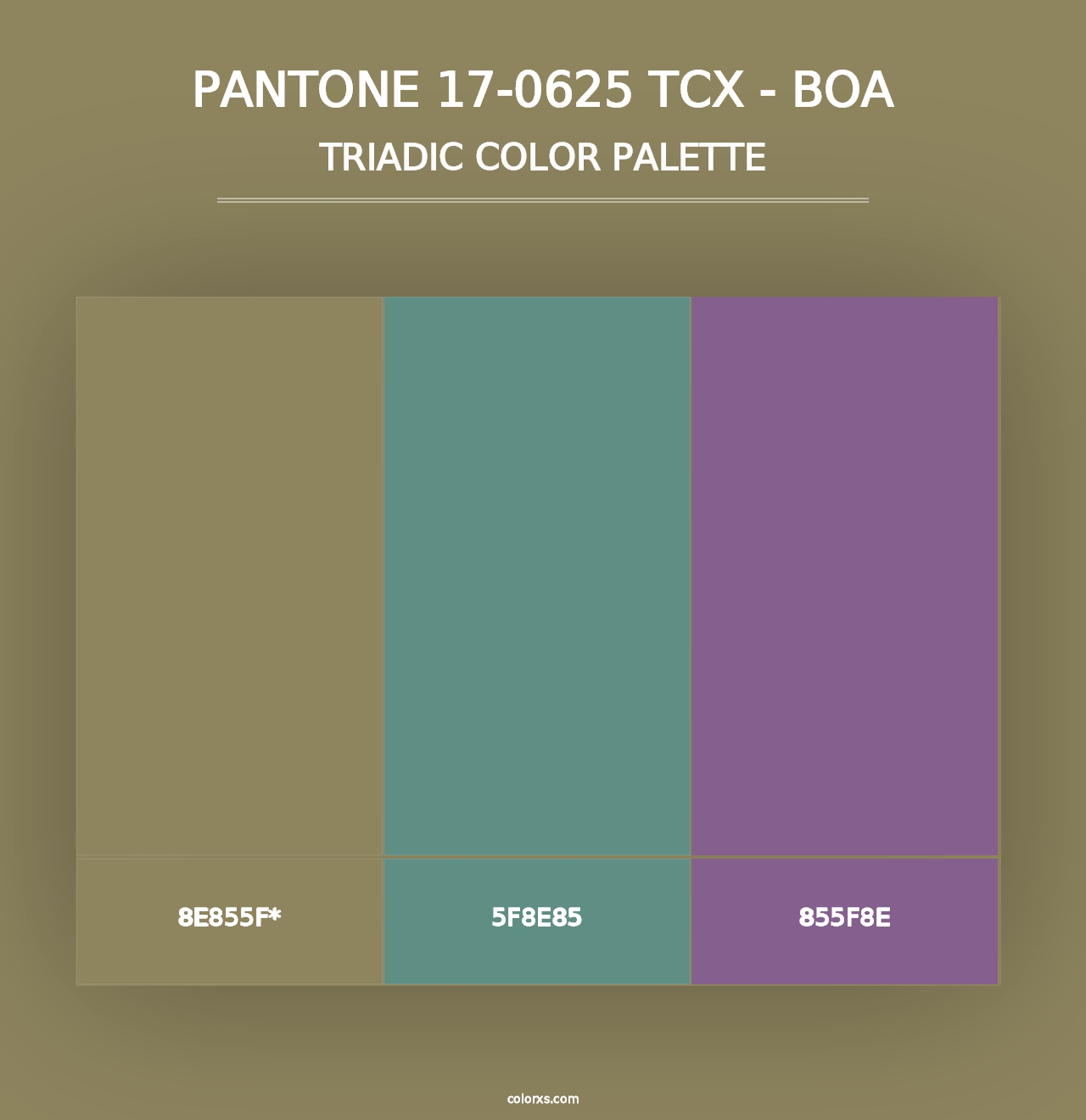 PANTONE 17-0625 TCX - Boa - Triadic Color Palette