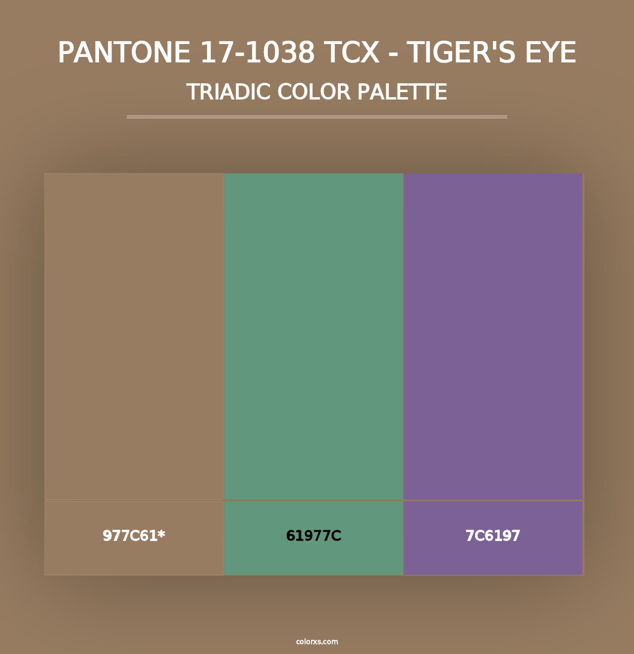 PANTONE 17-1038 TCX - Tiger's Eye - Triadic Color Palette