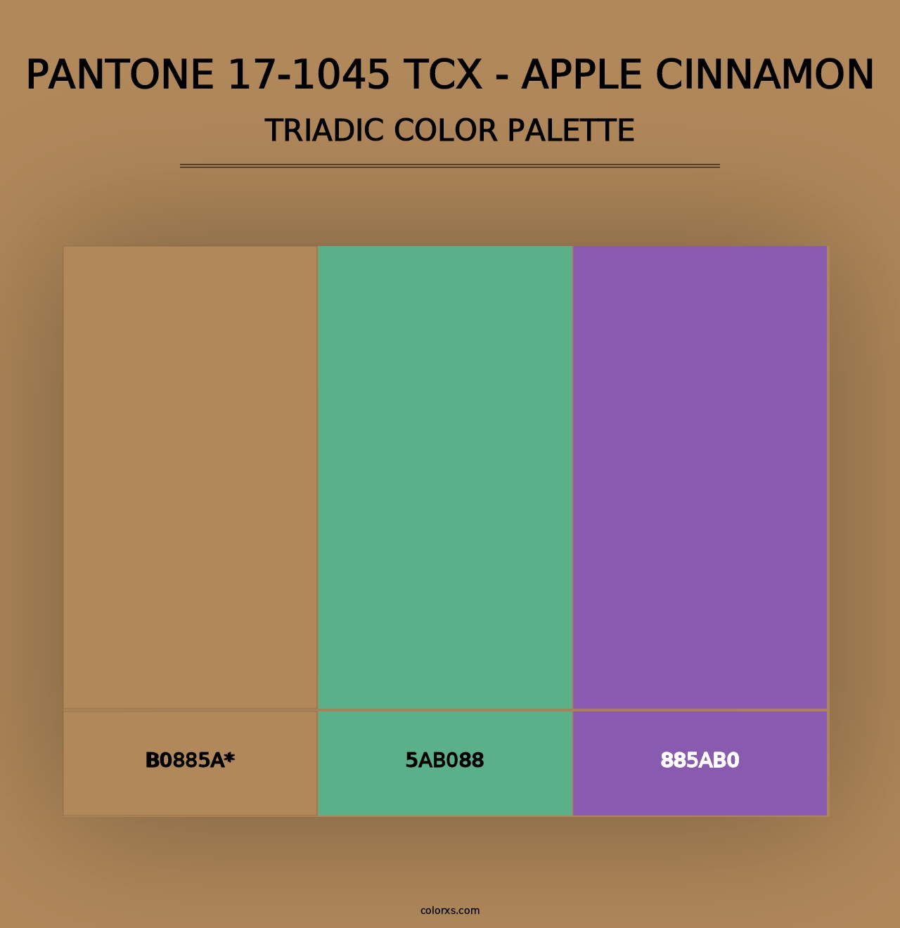 PANTONE 17-1045 TCX - Apple Cinnamon - Triadic Color Palette