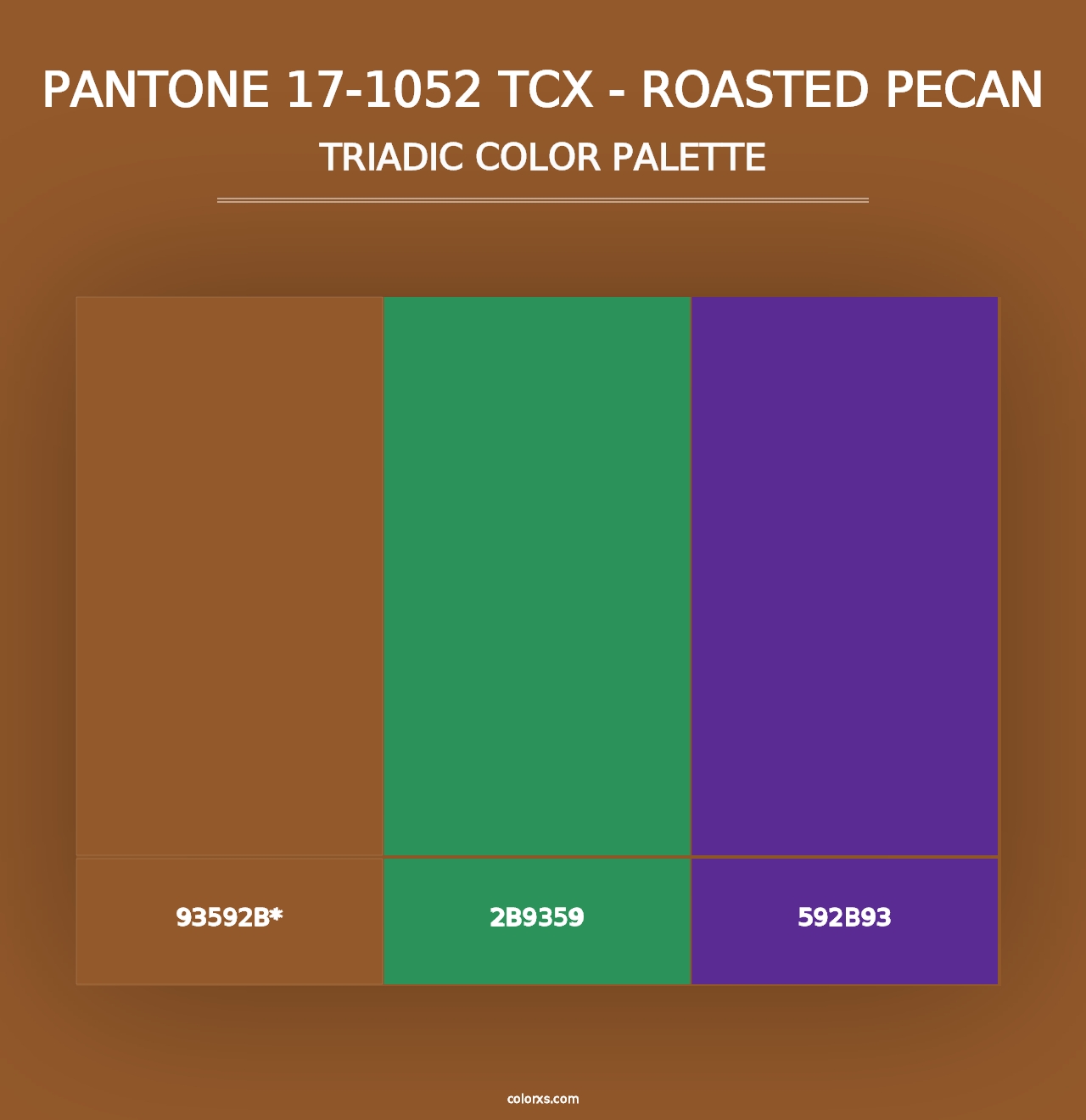 PANTONE 17-1052 TCX - Roasted Pecan - Triadic Color Palette