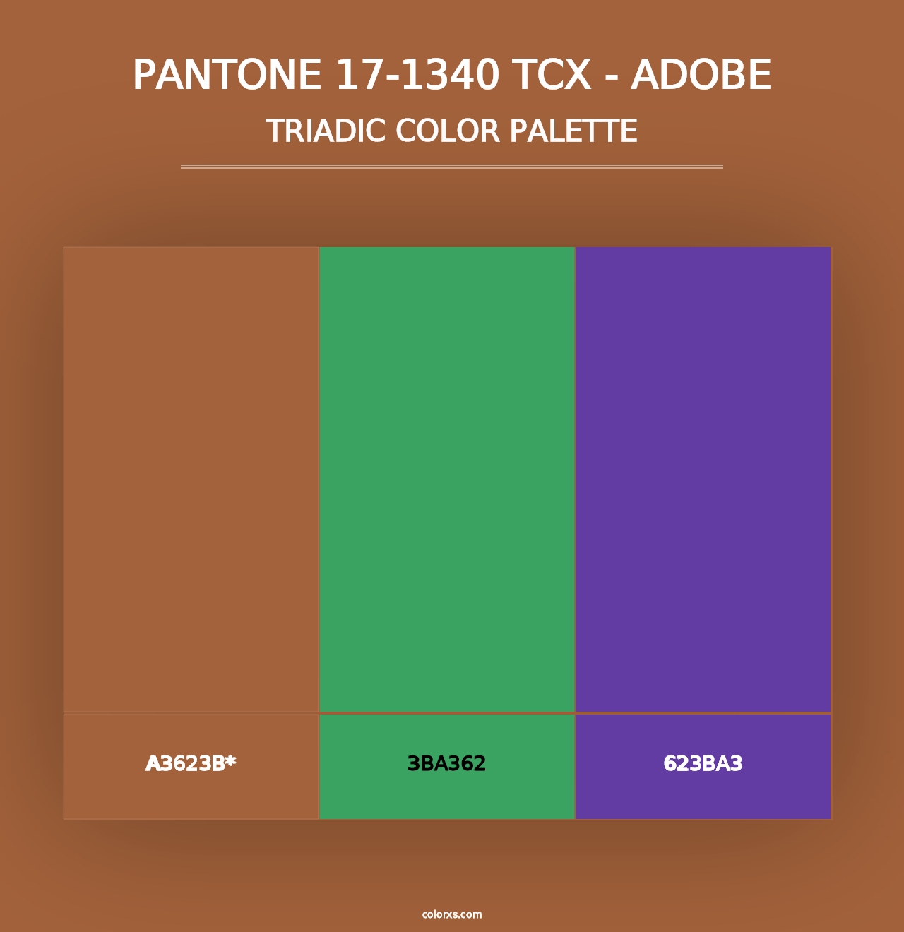 PANTONE 17-1340 TCX - Adobe - Triadic Color Palette