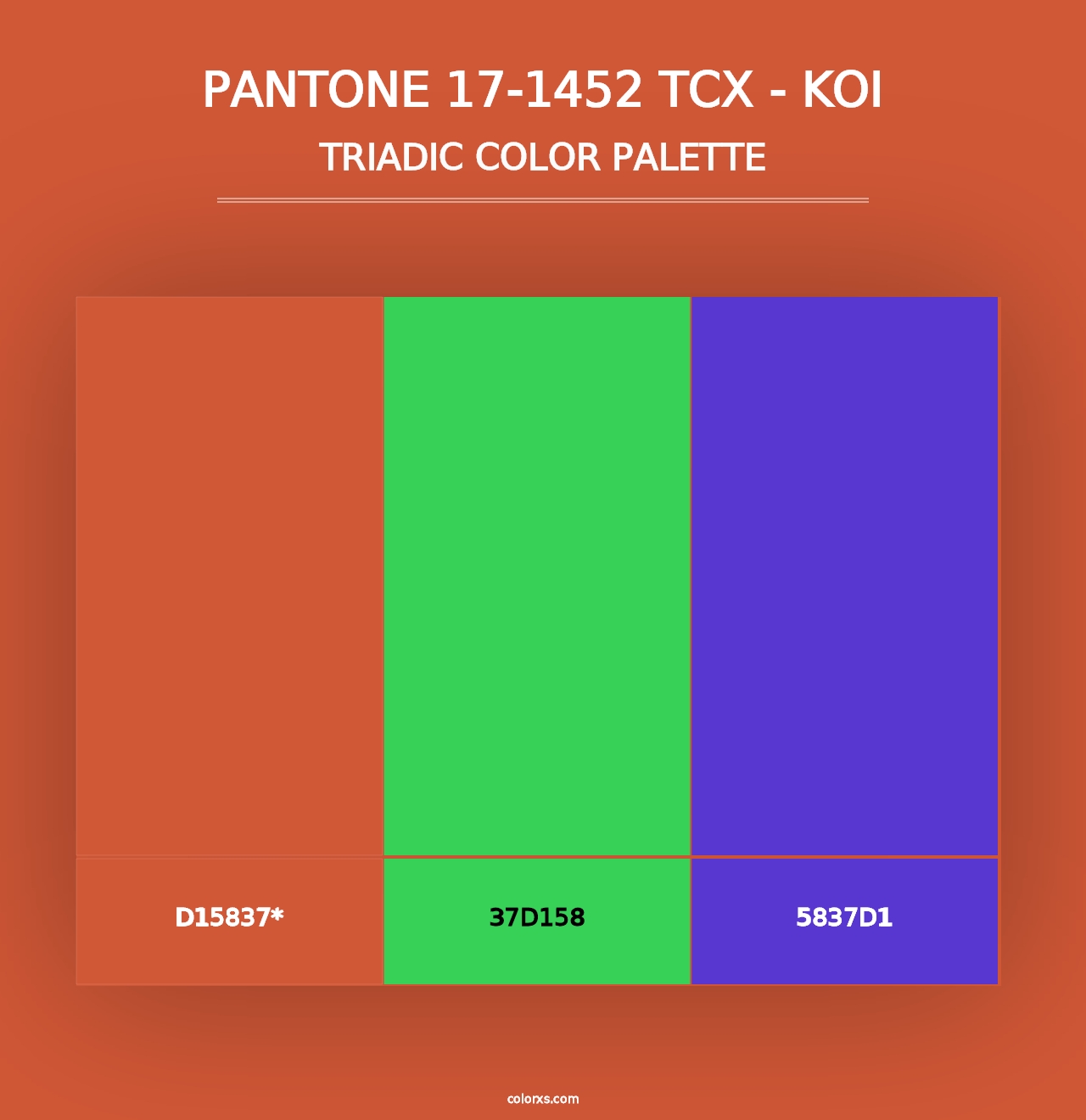 PANTONE 17-1452 TCX - Koi - Triadic Color Palette