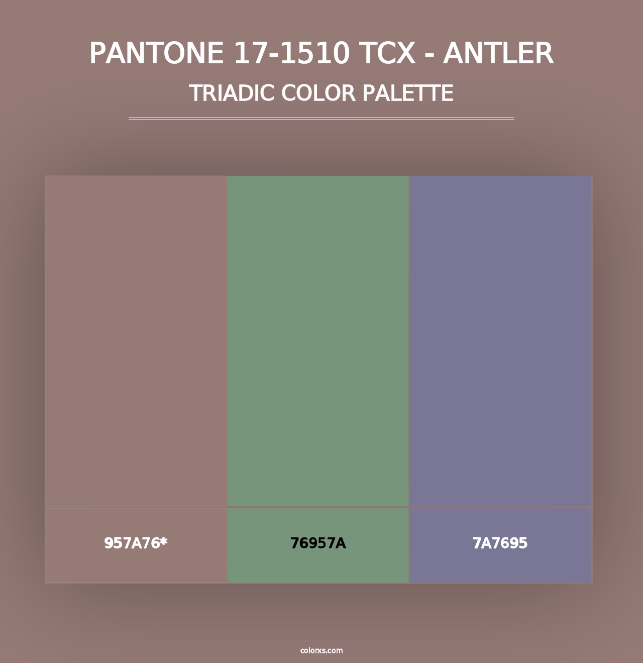 PANTONE 17-1510 TCX - Antler - Triadic Color Palette