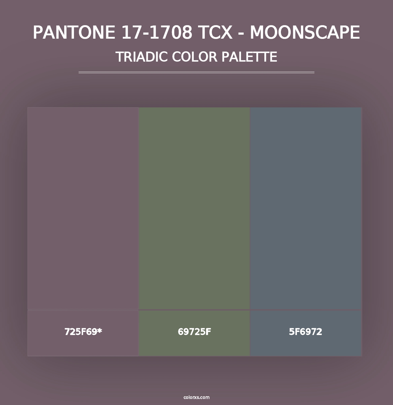 PANTONE 17-1708 TCX - Moonscape - Triadic Color Palette