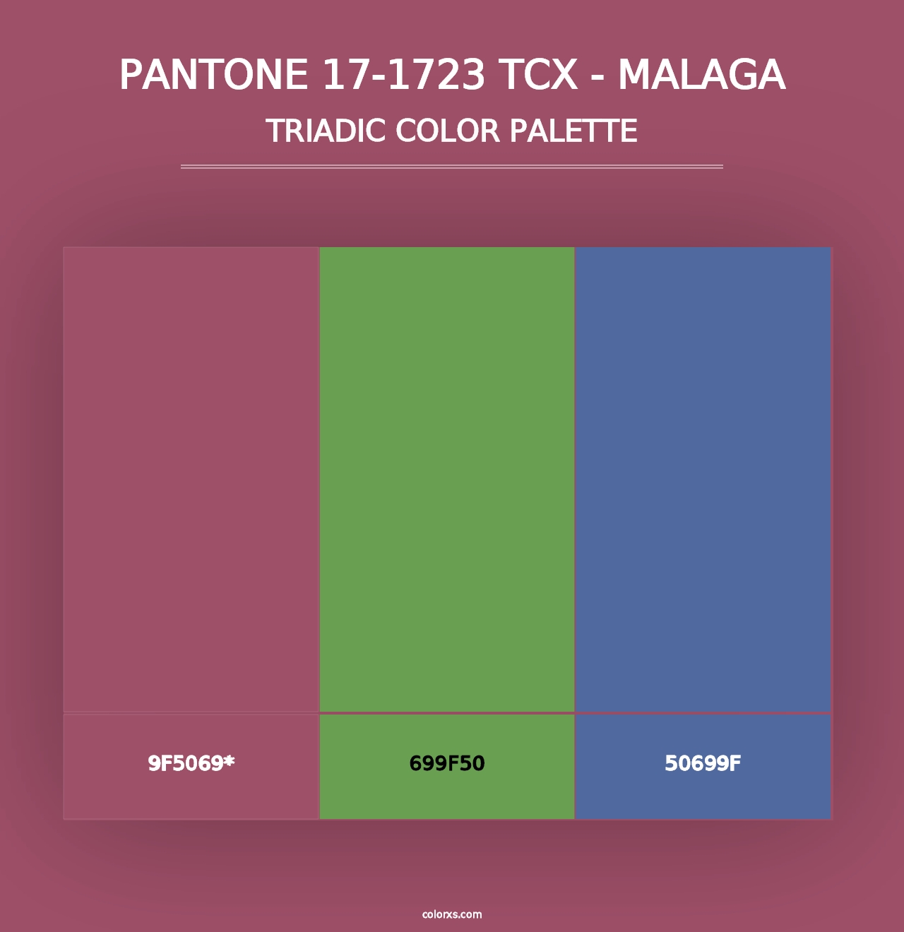 PANTONE 17-1723 TCX - Malaga - Triadic Color Palette