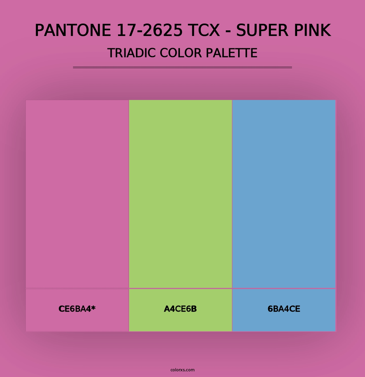 PANTONE 17-2625 TCX - Super Pink - Triadic Color Palette