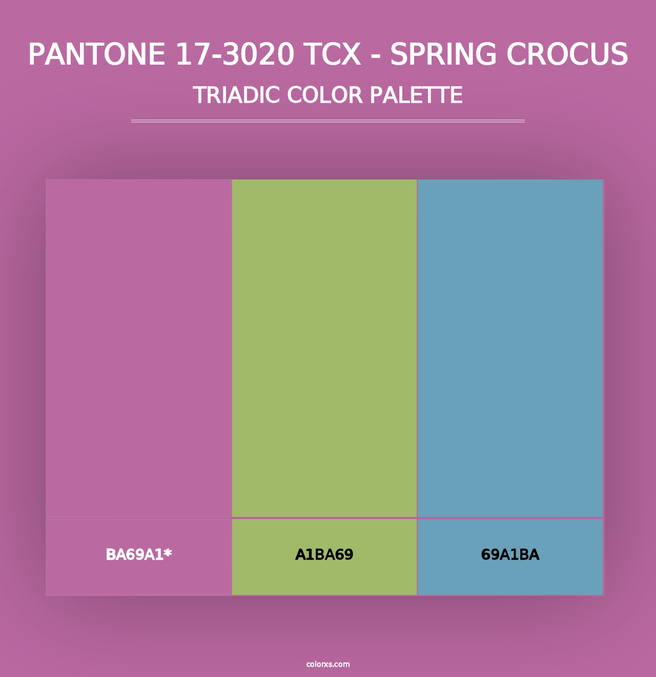 PANTONE 17-3020 TCX - Spring Crocus - Triadic Color Palette