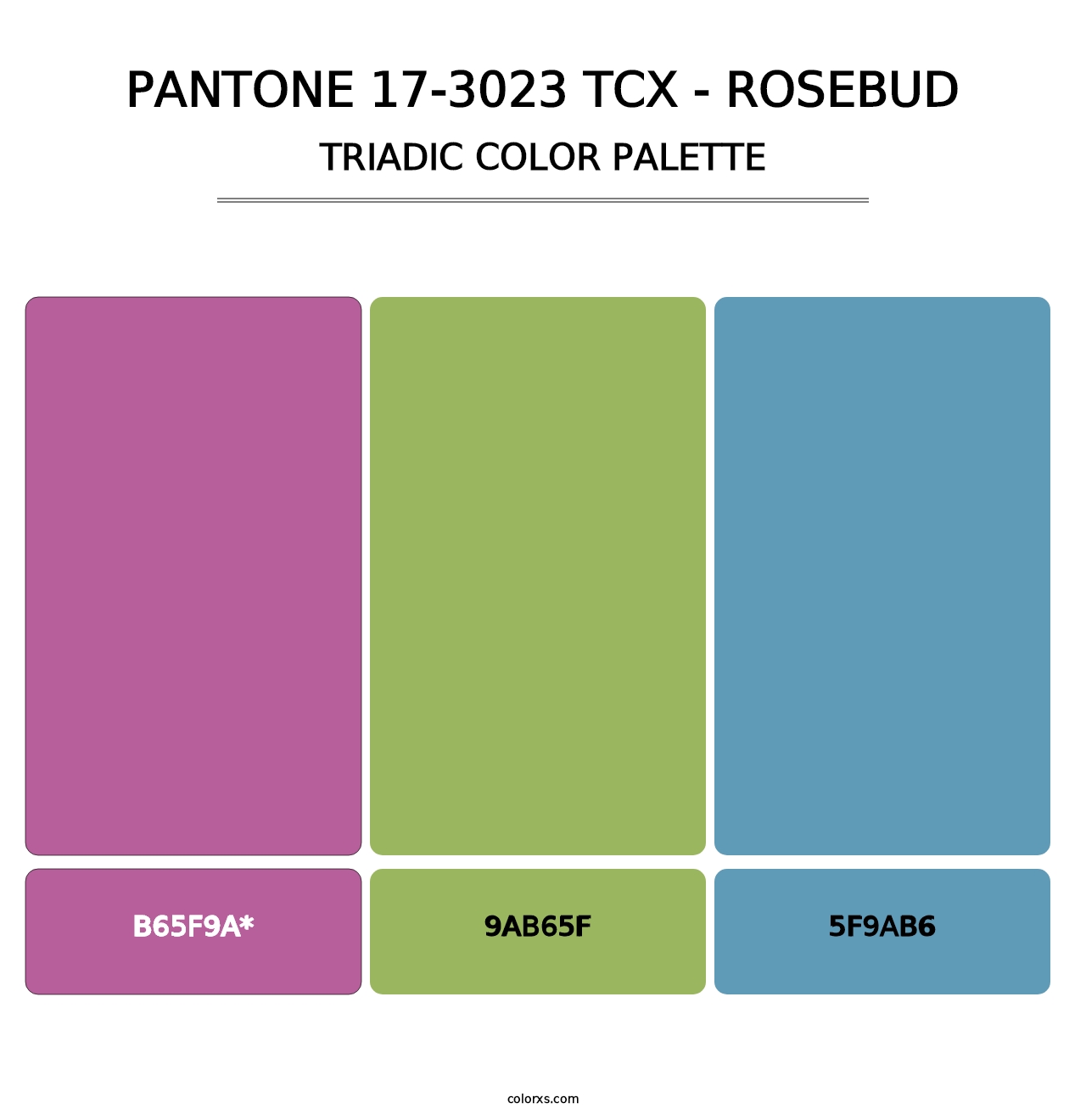 PANTONE 17-3023 TCX - Rosebud - Triadic Color Palette