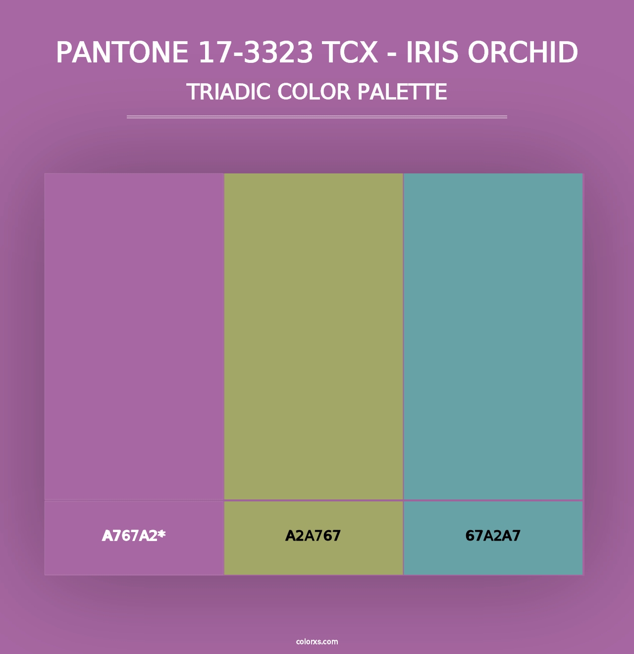 PANTONE 17-3323 TCX - Iris Orchid - Triadic Color Palette