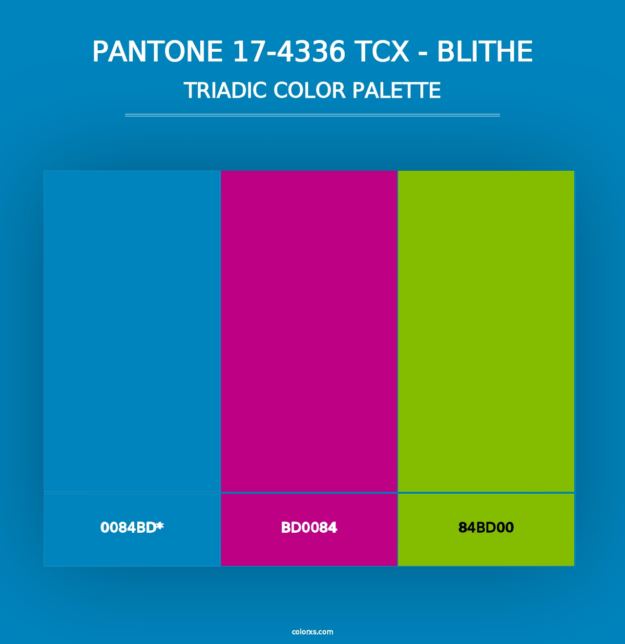 PANTONE 17-4336 TCX - Blithe - Triadic Color Palette