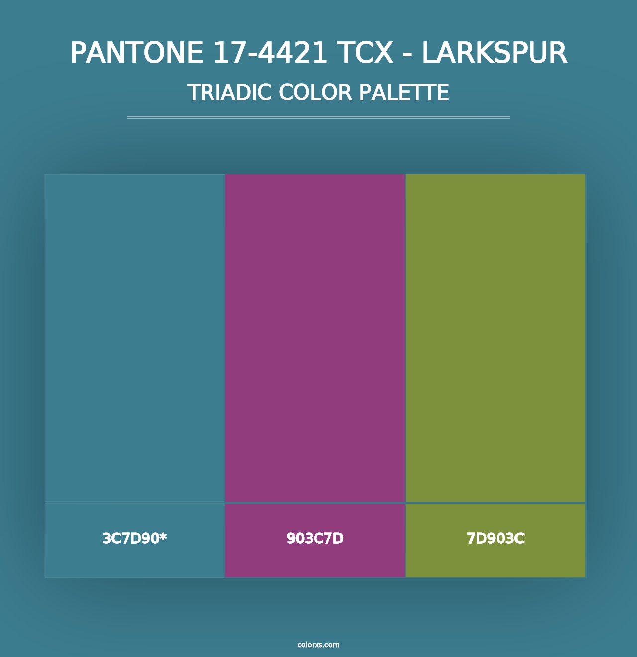 PANTONE 17-4421 TCX - Larkspur - Triadic Color Palette