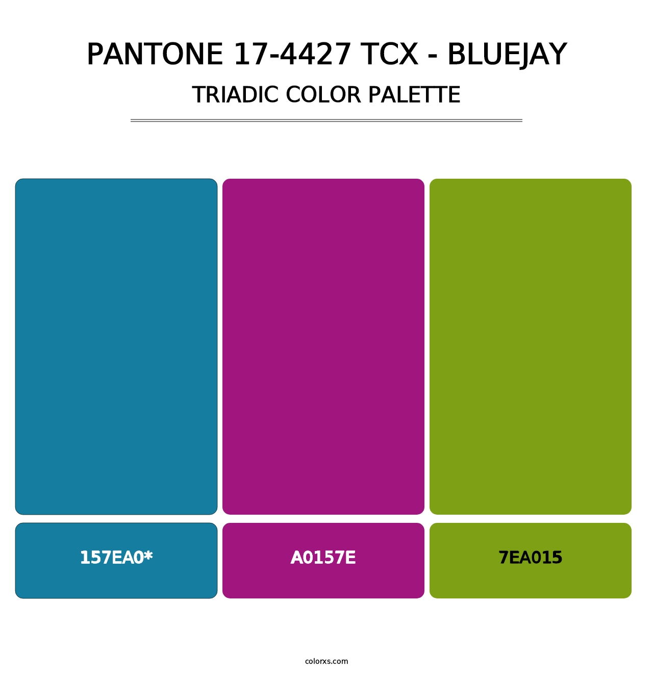 PANTONE 17-4427 TCX - Bluejay - Triadic Color Palette