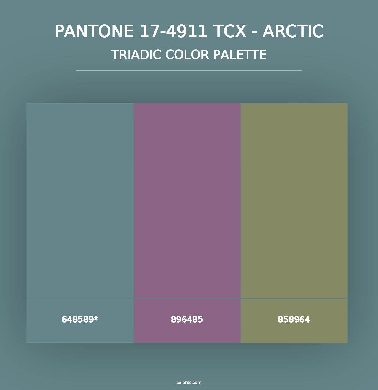 PANTONE 17-4911 TCX - Arctic - Triadic Color Palette