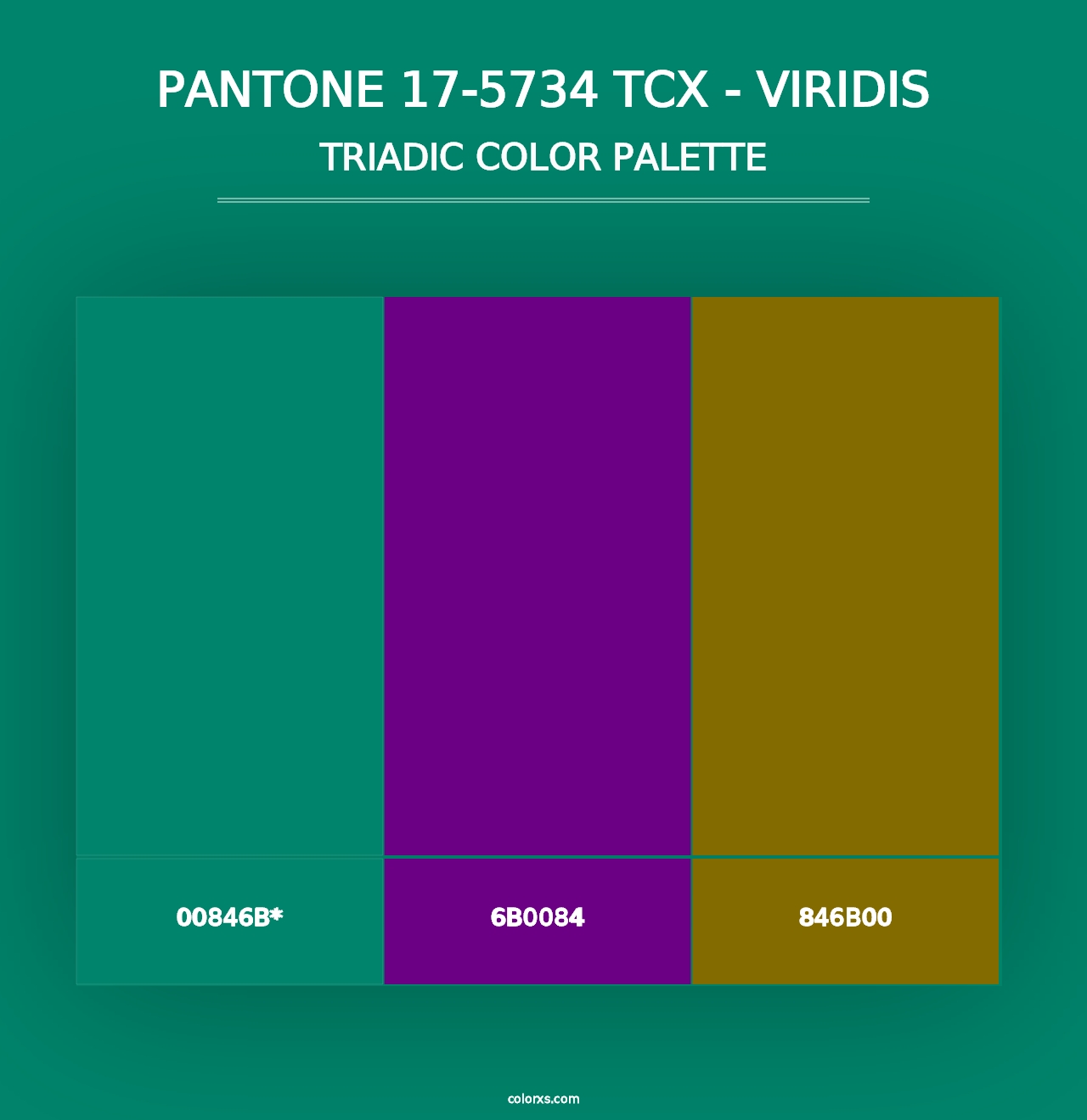 PANTONE 17-5734 TCX - Viridis - Triadic Color Palette