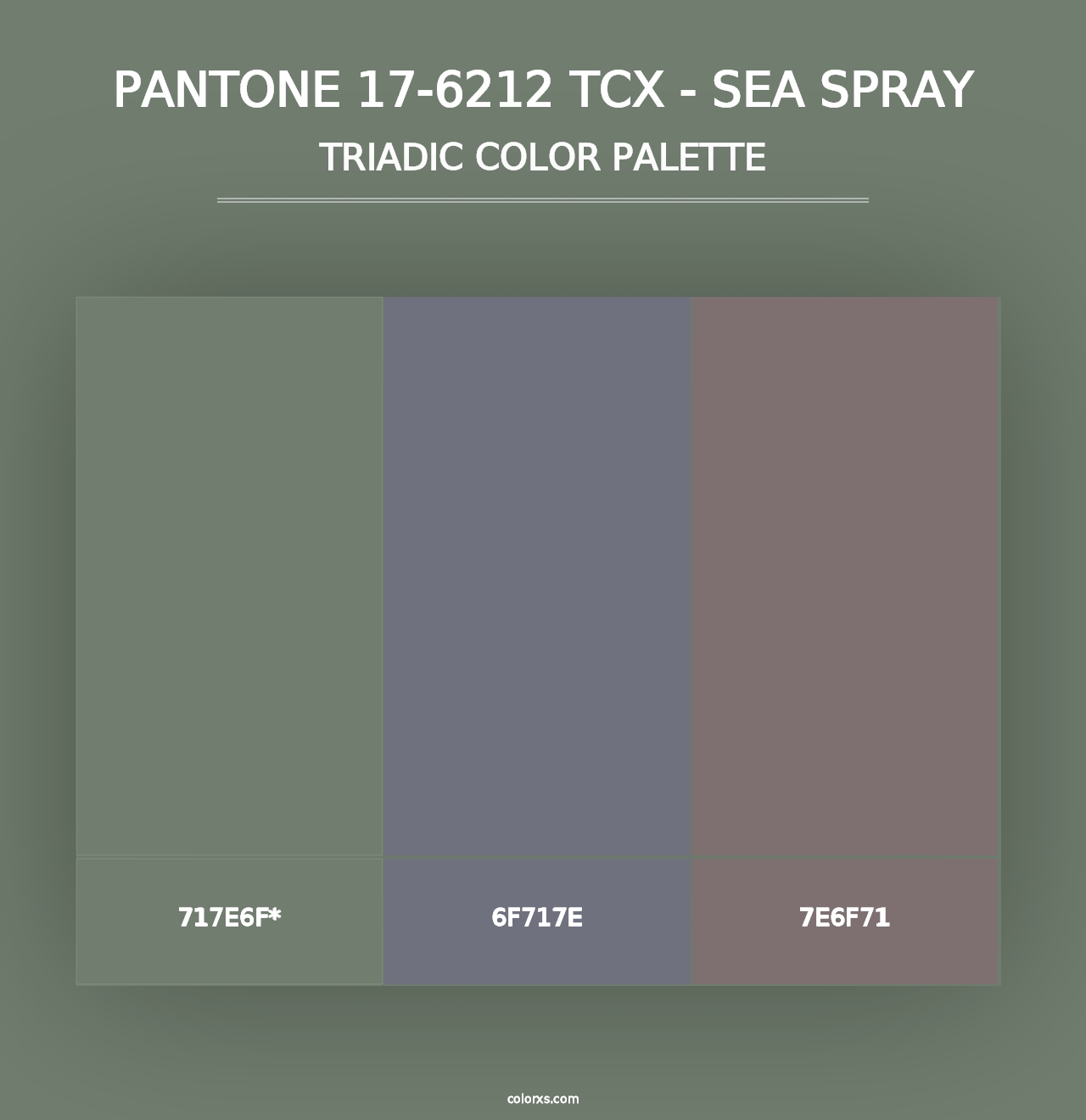 PANTONE 17-6212 TCX - Sea Spray - Triadic Color Palette