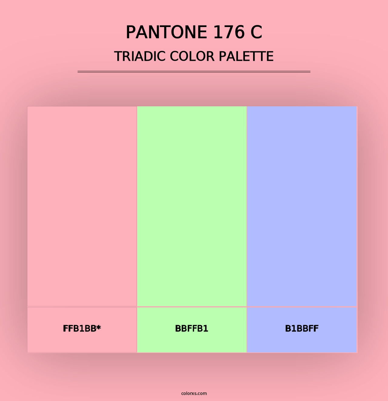 PANTONE 176 C - Triadic Color Palette