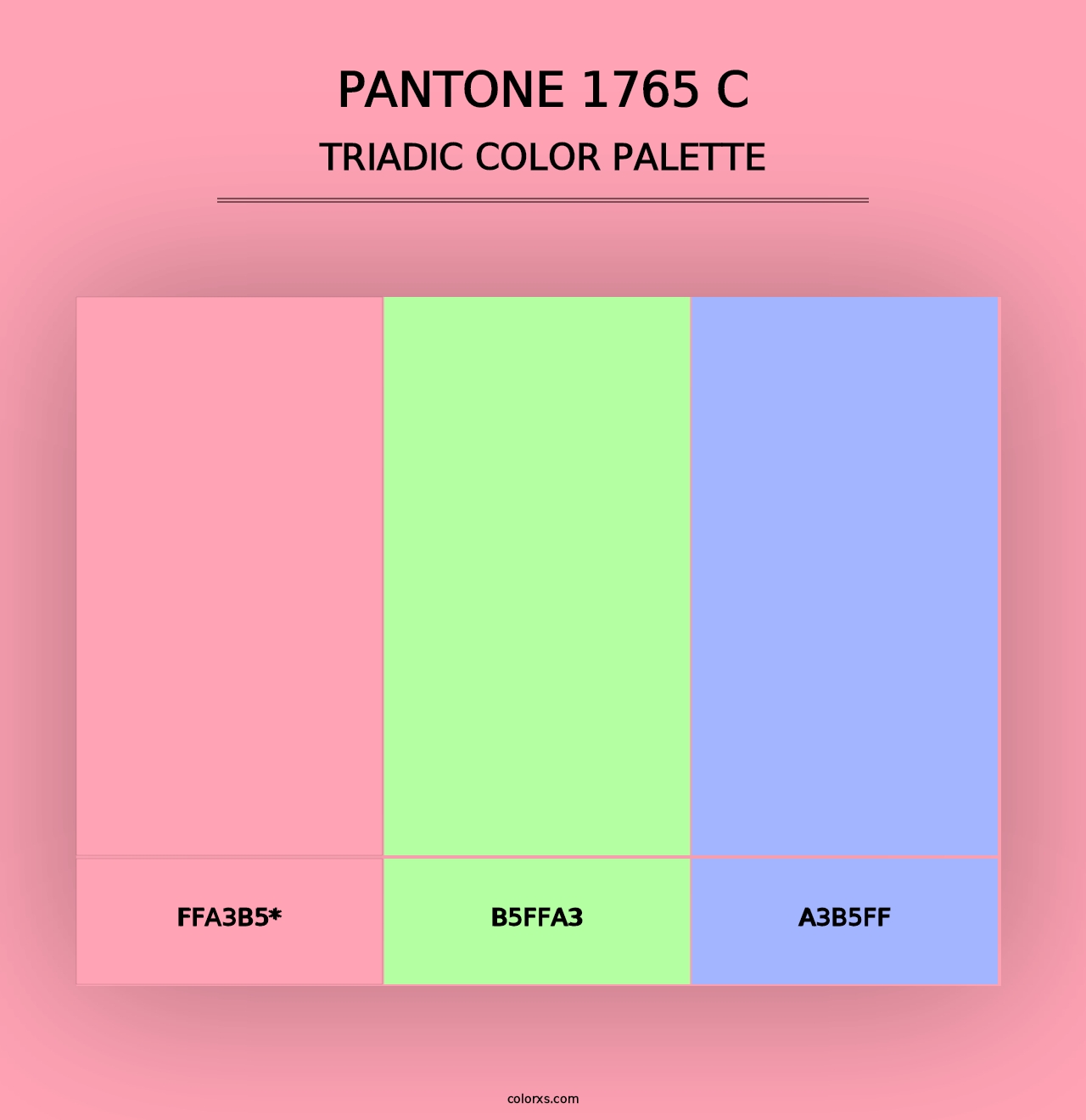 PANTONE 1765 C - Triadic Color Palette