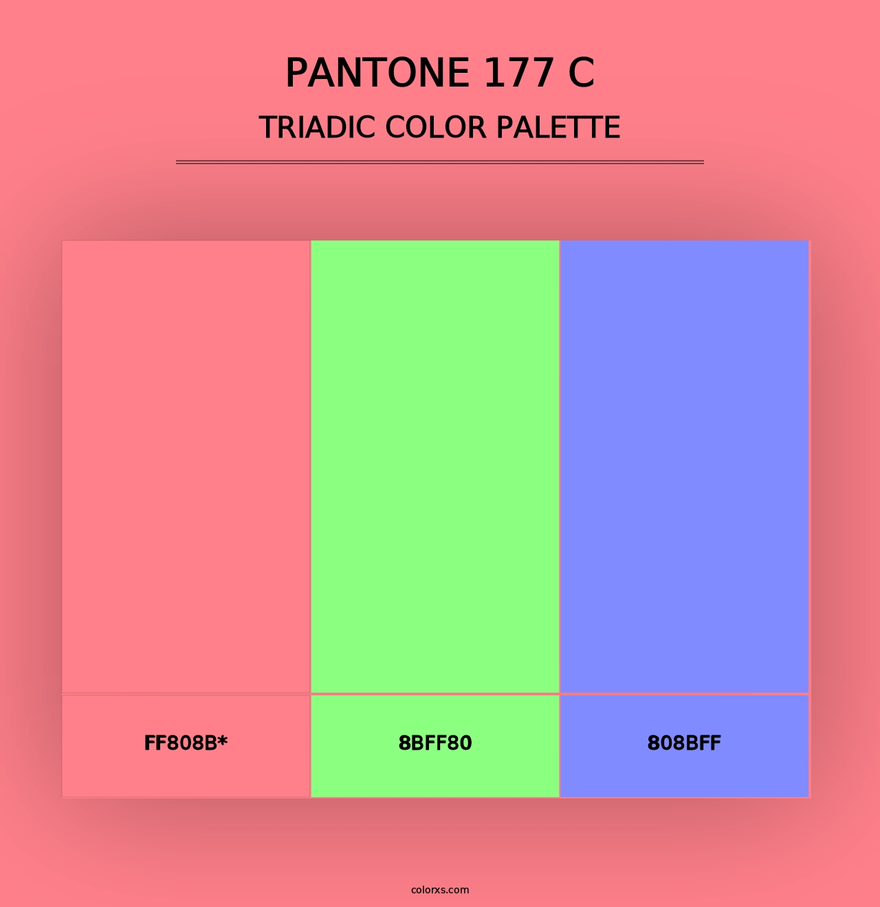 PANTONE 177 C - Triadic Color Palette