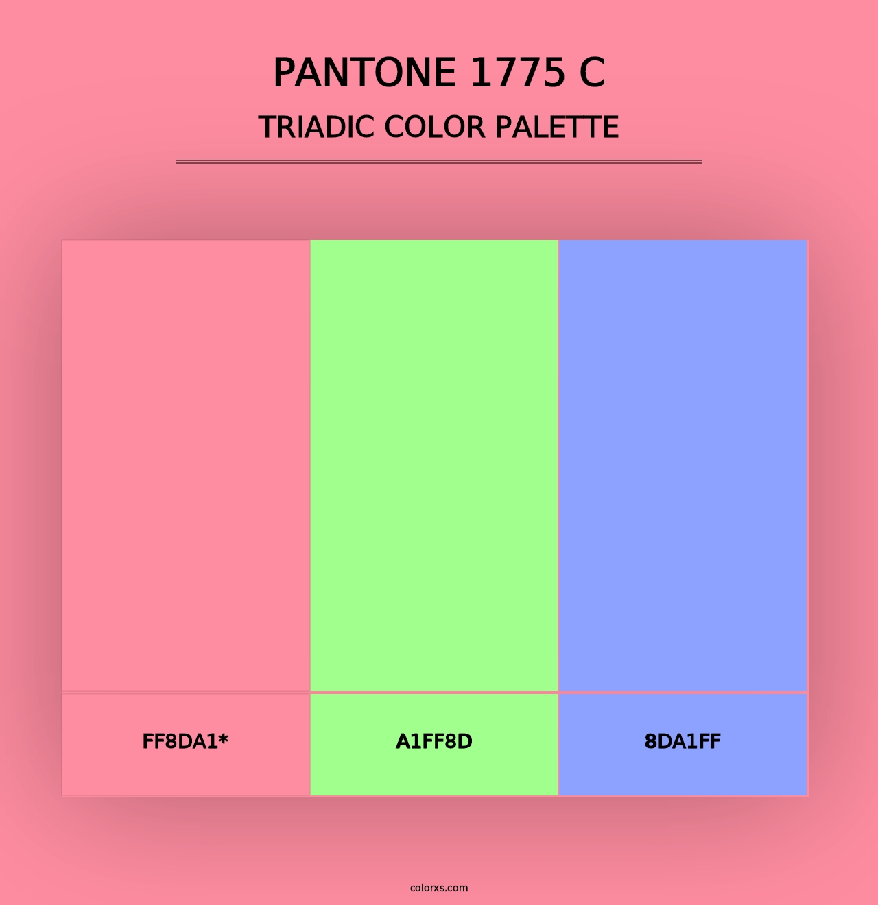 PANTONE 1775 C - Triadic Color Palette