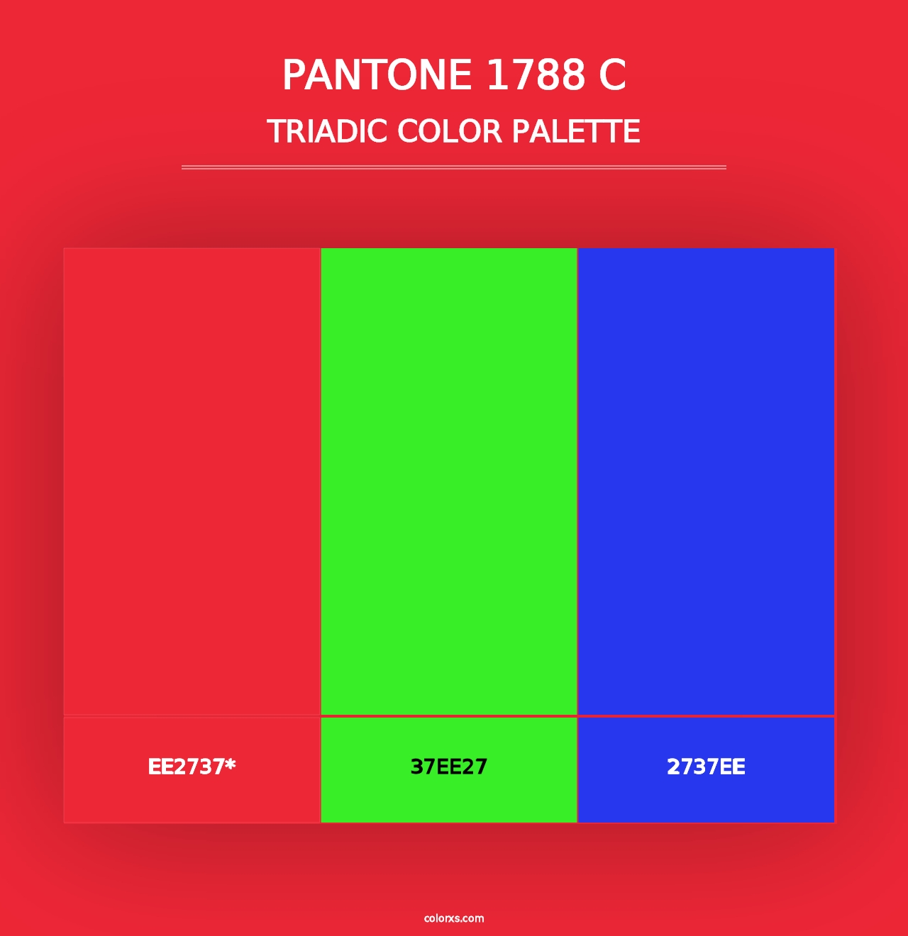 PANTONE 1788 C - Triadic Color Palette