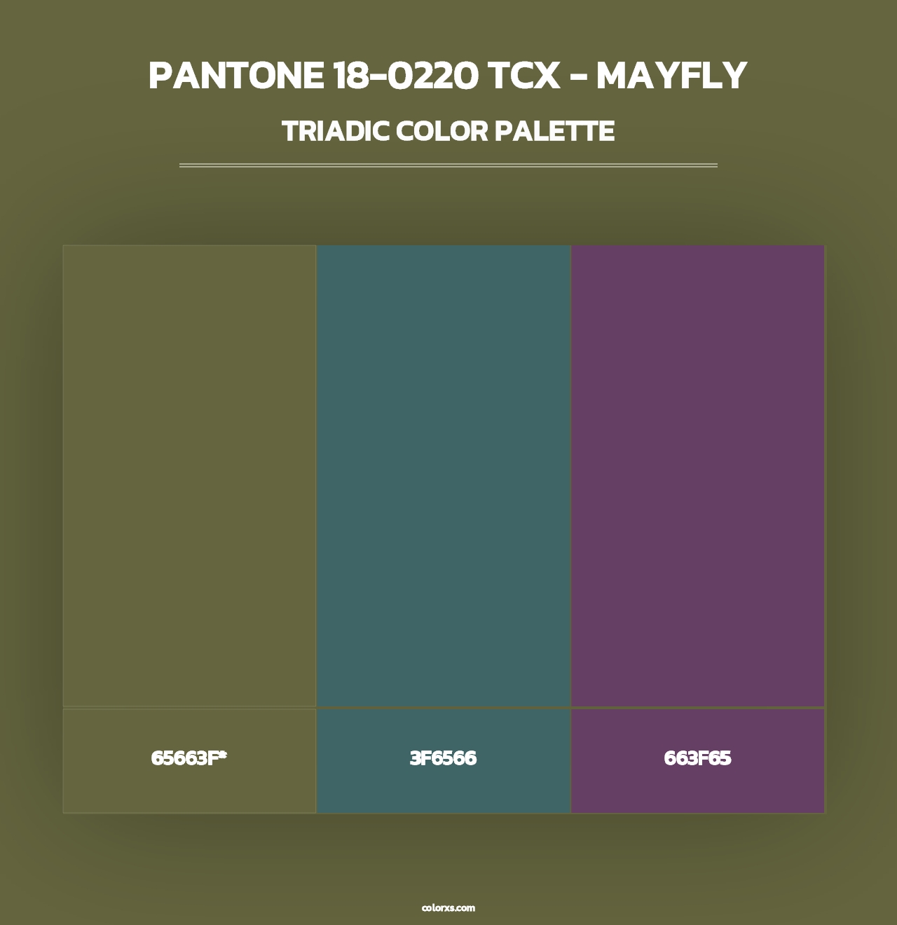 PANTONE 18-0220 TCX - Mayfly - Triadic Color Palette